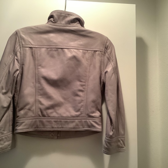 Gray Leather Jacket - Picture 2 of 4